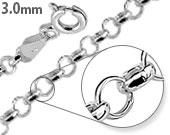 Sterling Silver Rollo Chain 3.0mm - Badass Jewelry product image