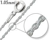 Sterling SIlver Rope Chain 1.05 MM - Badass Jewelry product image