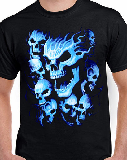 black t shirt with skull