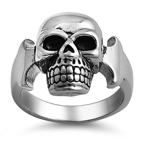 Stainless Steel Plain Skull Ring – Badass Jewelry