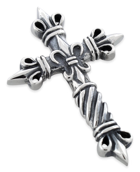 Sterling Silver Medieval Cross Pendant Badass Jewelry