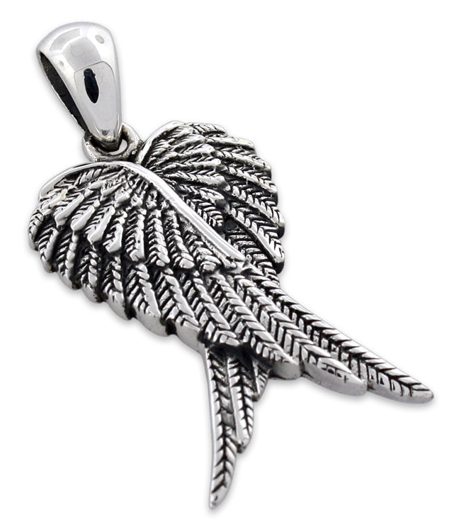 Men Angel Wings Necklace Silver  Silver Wings Eagle Necklace