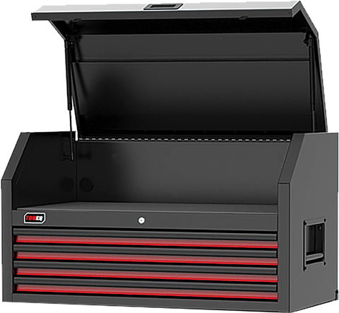 Tobeq TCBT410421RDBK 41" HD Series 4-Drawer Top Chest (Red/Black)