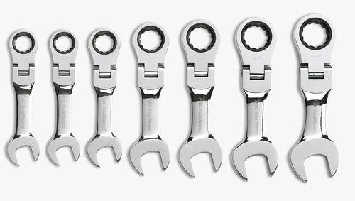 15PC) Metric Flex Head Ratcheting Combination Wrench