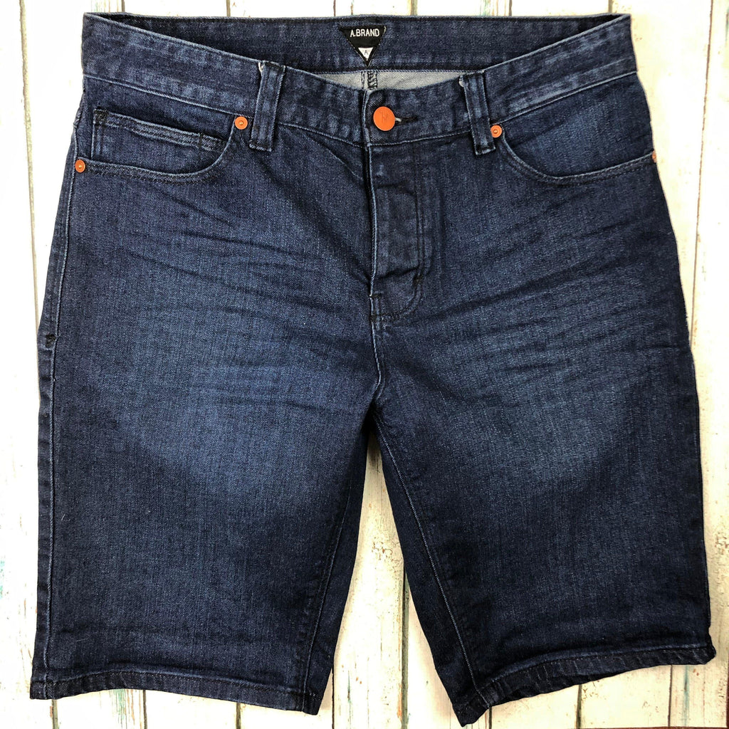 mens stretch jean shorts