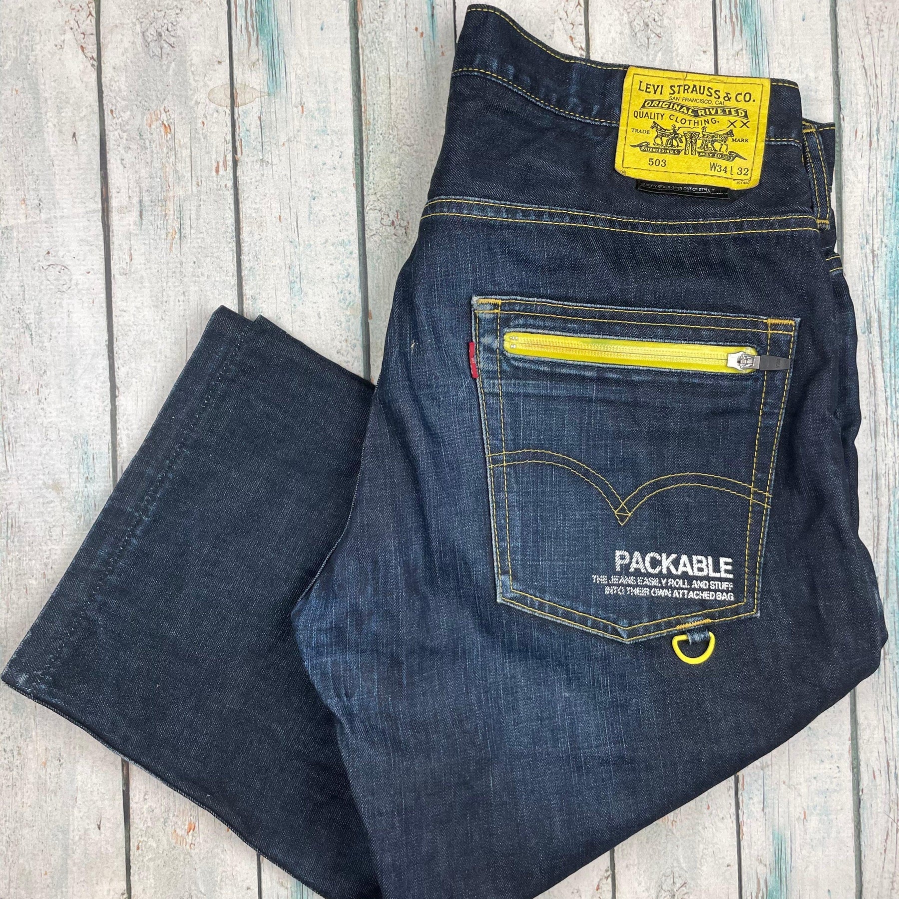Levis 503 'Packable' Mens Crop Jeans/Shorts - Size 34 – Jean Pool