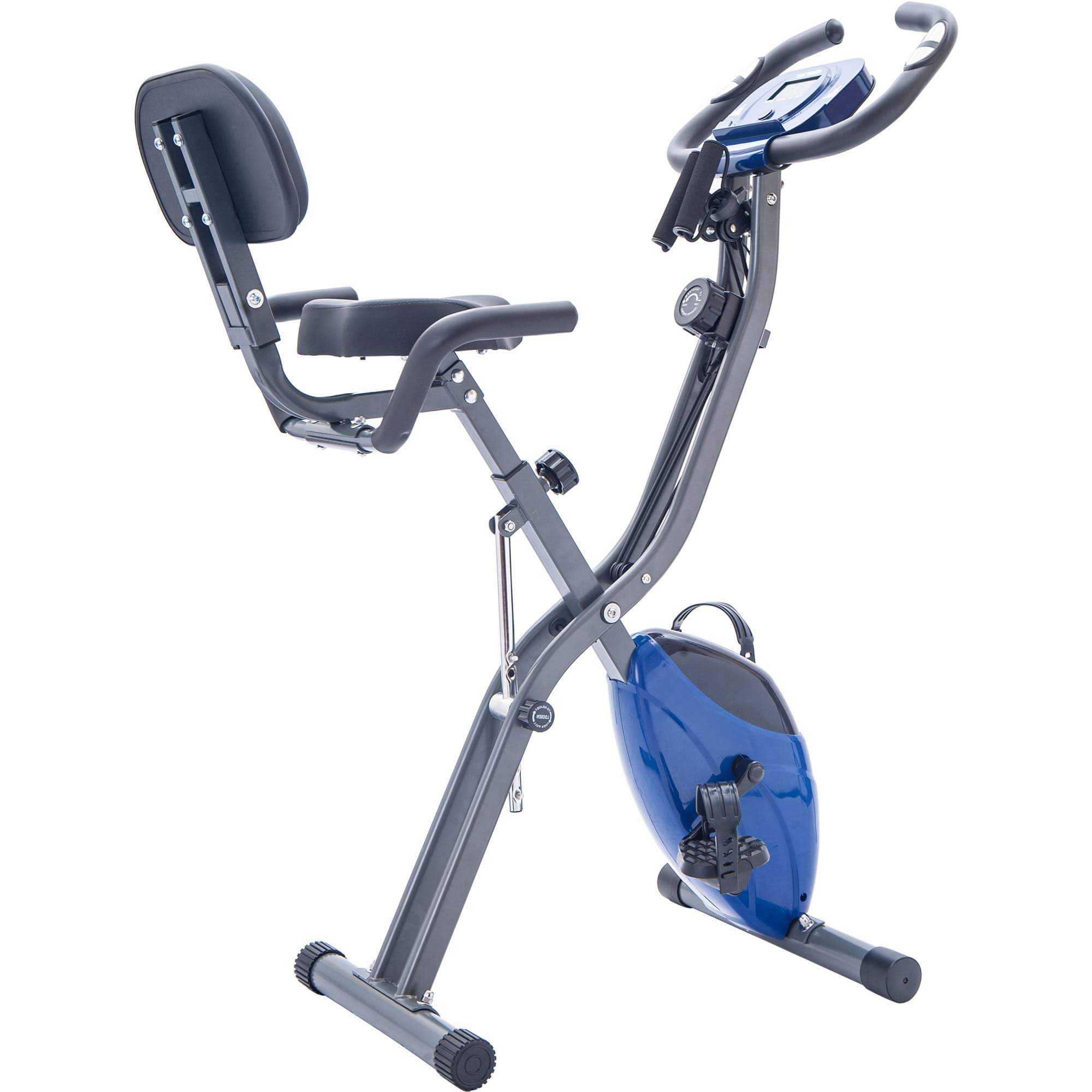 foldable exercise bike with resistance bands