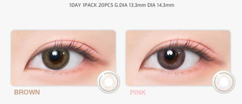 moonlight contacts misty brown pink 1day