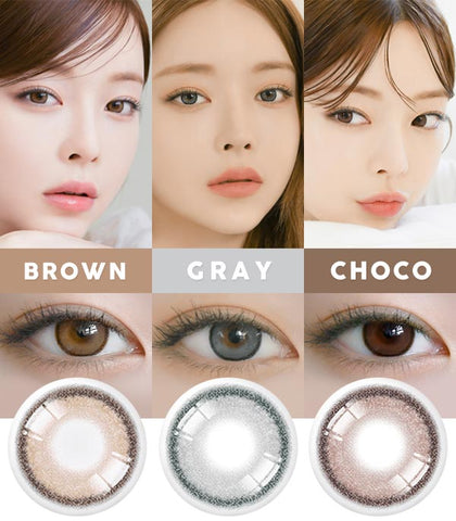 1DAY Mellow brown gray choco contacts MPC