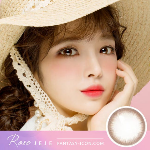 Rose JeJe Chocolate Brown Contacts Model