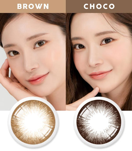 Silicone hydrogel Cocoa choco brown contacts