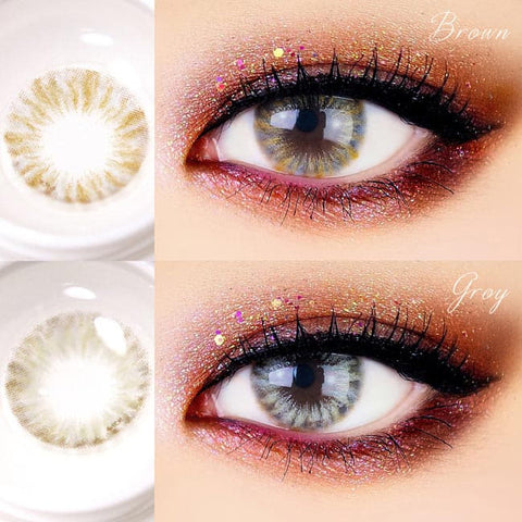 Vivi Flow Colored Contacts Detail - Brown and Grey