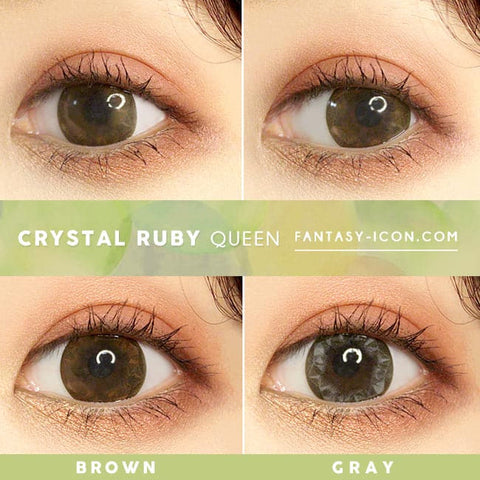 Crystal Ruby Queen Brown Colored Contacts - Circle Lens - detail