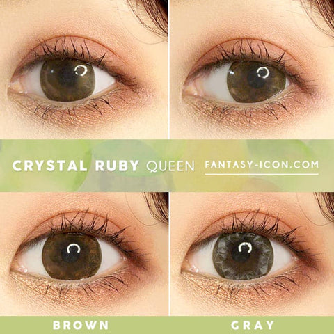 Crystal Ruby Queen Brown Colored Contacts for Hperopyia - detail