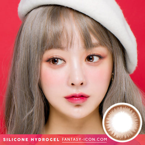 Colored Contacts For Astigmatism model - Crystal Silicone hydrogel Chocolate Brown Toric Lens