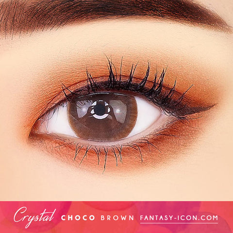 Crystal Silicone hydrogel Chocolate Brown Toric Lens eyes