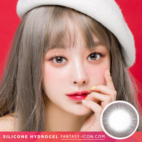 Crystal Silicone hydrogel Lens Grey Colored Contacts model