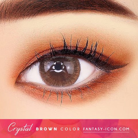 Crystal Silicone hydrogel Lens Brown Colored Contacts eyes