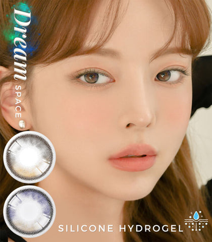 Dream space brown gray contacts Silicone hydrogel