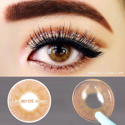 Fantasy Eye Honey Brown Colored Contact Lenses 7