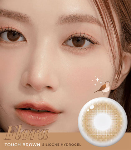 Silicone hydrogel touch hazel brown contacts