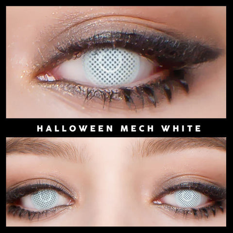 Halloween Mesh Cosplay white Contacts