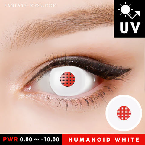 Humanoid White Contacts Halloween Lenses
