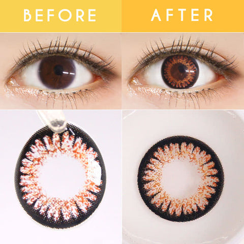 Halloween colored contacts, Natural brown lenses