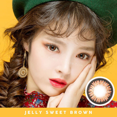 Jelly Sweet Brown colored contacts, Natural brown lenses