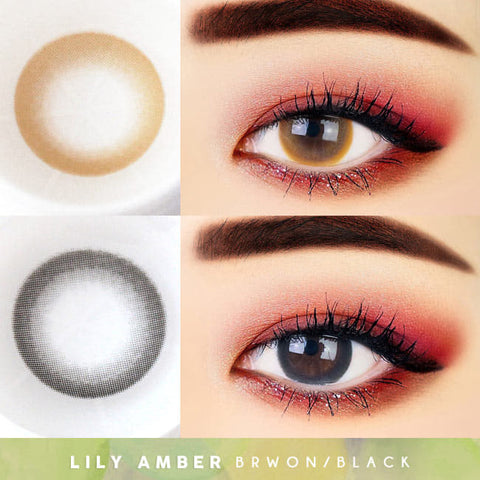 Lily Amber Colored Contacts - Circle Lens beautiful eyes