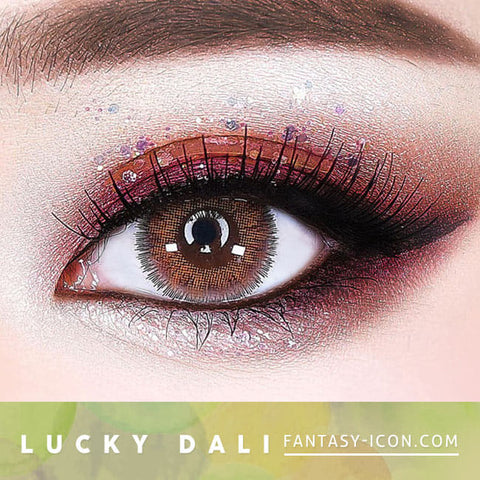 Lucky Dali Brown Colored Contacts for Hperopyia - eyes