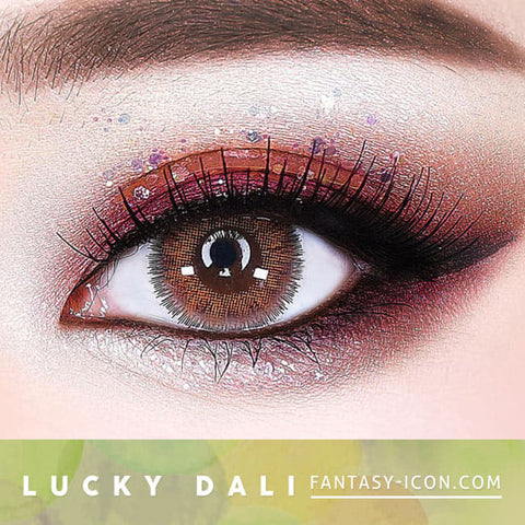 Lucky Dali Brown Toric Lens Colored Contacts for Astigmatism eyes detail