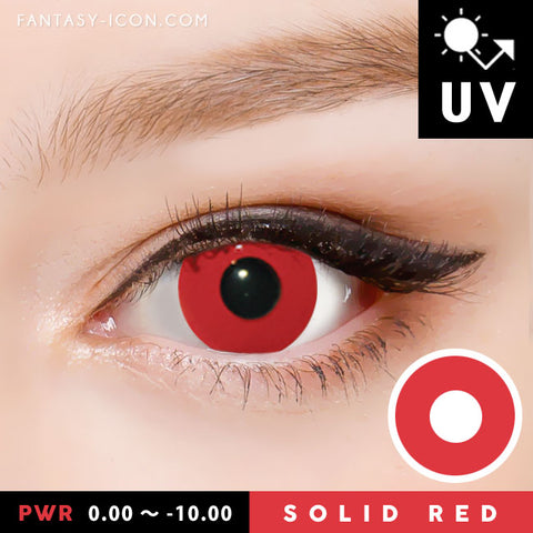 Innovision Solid Red Contacts Prescription UV Blocking Halloween Cosplay