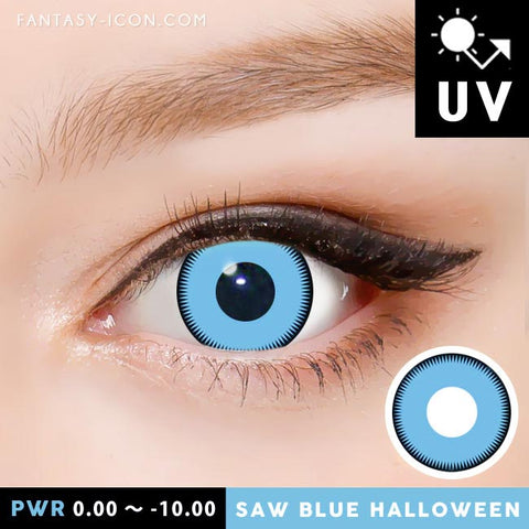 Saw Blue Contacts Halloween Lenses UV Blocking Anime cosplay
