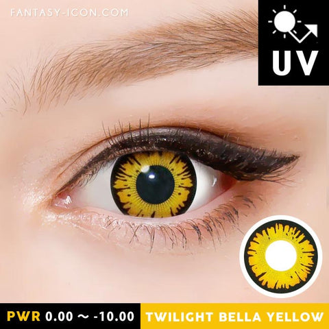 Twilight Bella Orange Yellow Contacts Halloween Lenses | UV Blocking Prescription