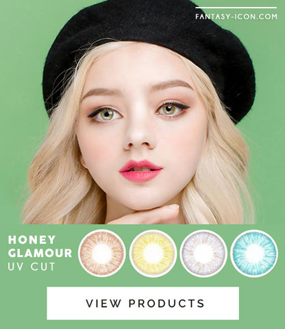 UV Cut Honey Glamour Hazel Brown Colored Contacts 8