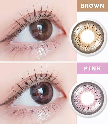 brown pink contacts