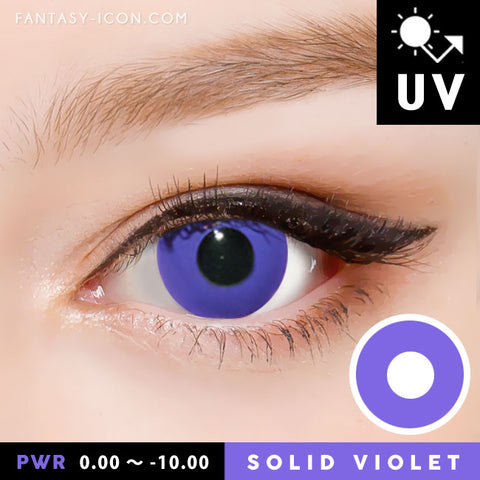 Innovision Solid Purple Contacts Prescription UV Blocking Halloween Cosplay Violet