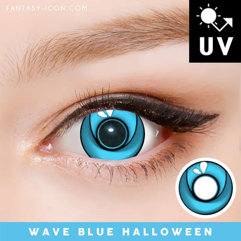 Wave Blue Halloween Contacts Anime Lens