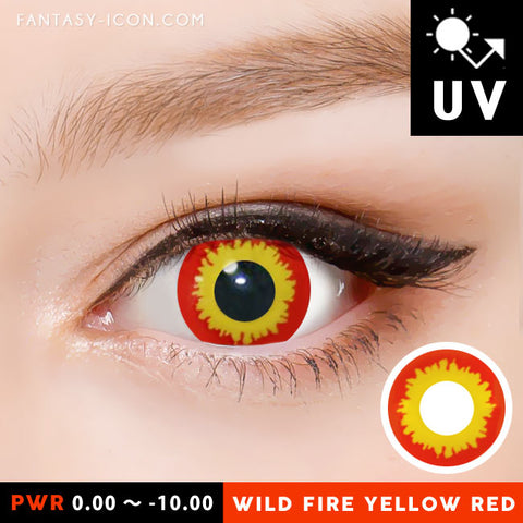 Wild Fire Yellow Red Contacts