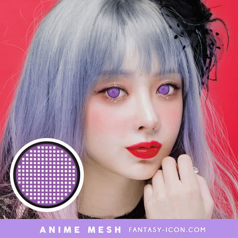 Anime Mesh Line Cosplay Violet Contacts - Purple Lenses