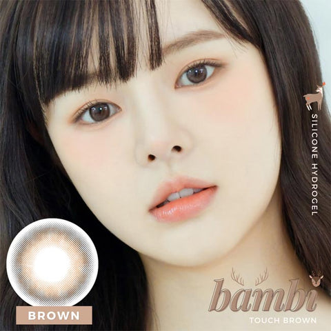Silicone hydrogel bambi touch GnG brown contacts