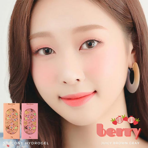 Silicone hydrogel berry juicy brown gray contacts