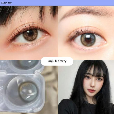 1 DAY Silicone hydrogel cooling brown contacts gray