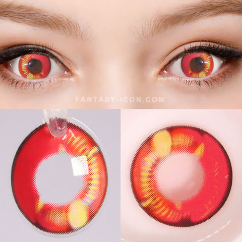 Water Drop Cosplay Pink Violet Contacts | Coscon red Lenses