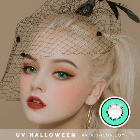 Cosplay UV Halloween Green Contacts model