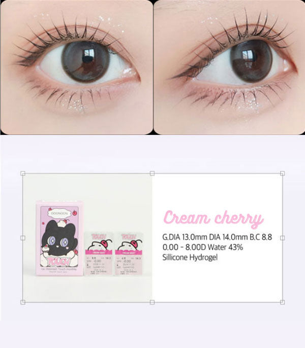 g&g Silicone hydrogel cream cherry gray lenses