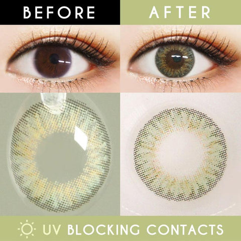 Innovision Glossy ardor Green contacts | UV Blocking Contact lens