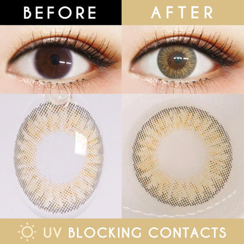 Innovision Glossy ardor Hazel contacts | UV Blocking Contact lens