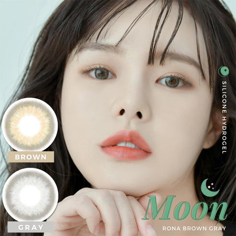 1 DAY Silicone hydrogel moon rona GNG brown, gray contacts